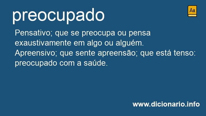 Significado de preocupado