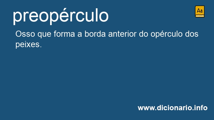 Significado de preoprculo