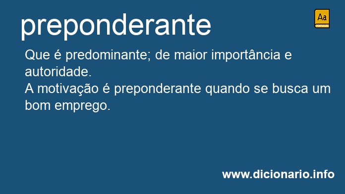 Significado de preponderante