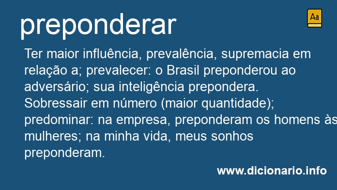 Significado de preponderaras