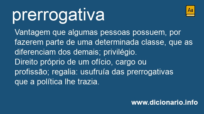 Significado de prerrogativa