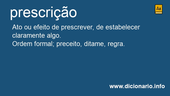 Significado de prescries