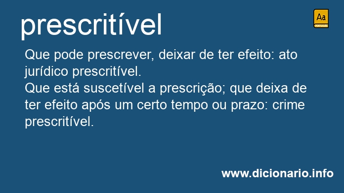 Significado de prescritvel