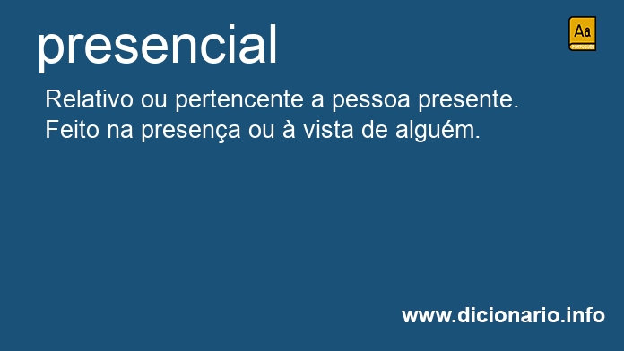 Significado de presencial