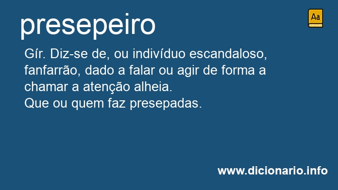 Significado de presepeiro