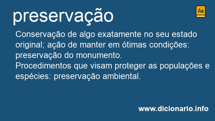 Significado de preservao