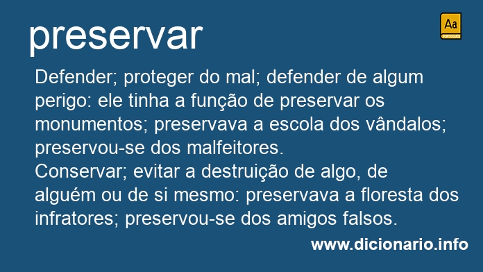 Significado de preservai