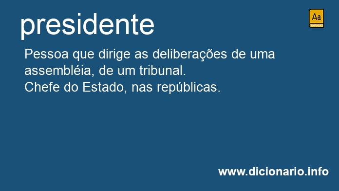 Significado de presidente