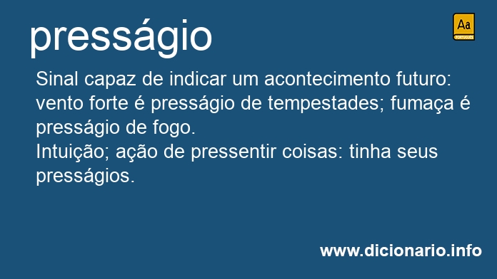 Significado de pressgio