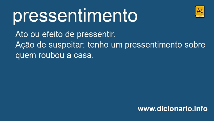 Significado de pressentimentos