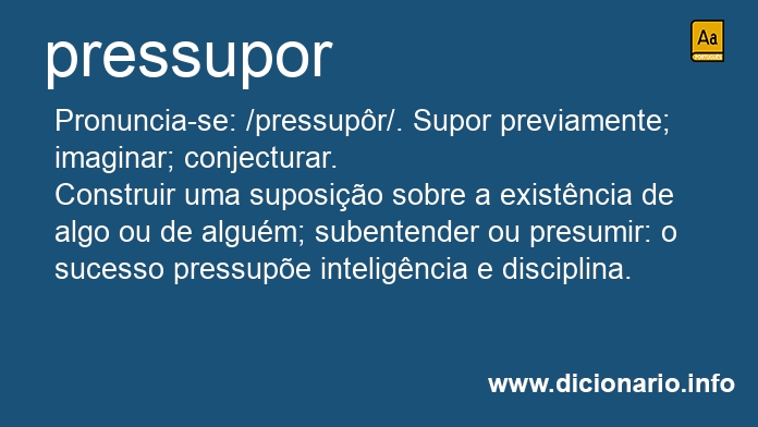 Significado de pressupor