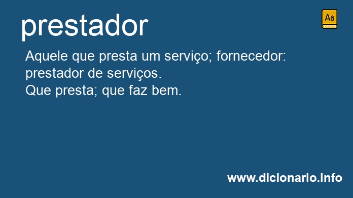 Significado de prestador