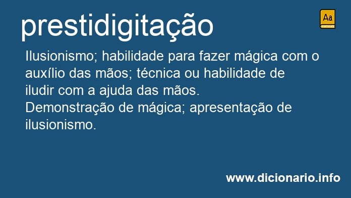 Significado de prestidigitao