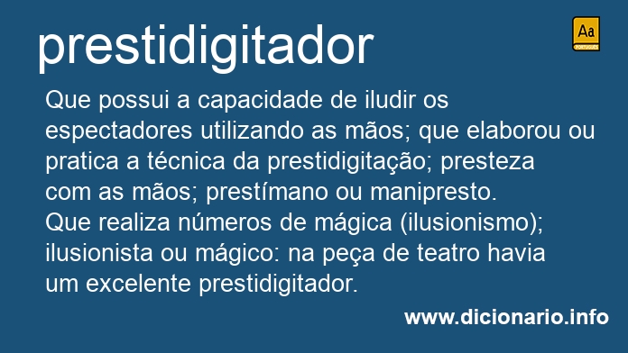 Significado de prestidigitador