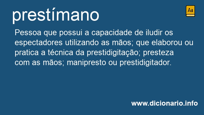 Significado de prestmana