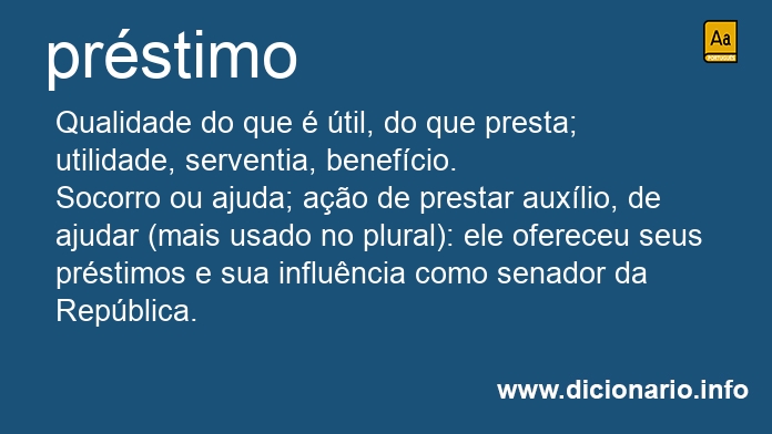 Significado de prstimo