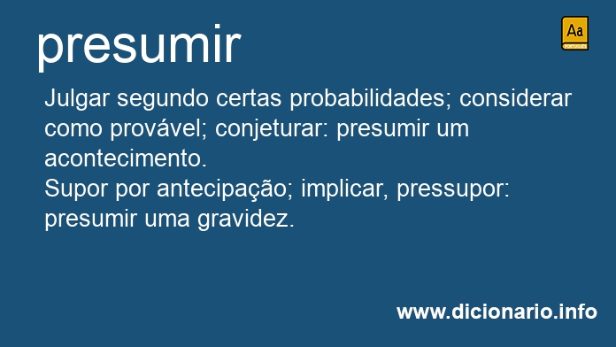 Significado de presuma