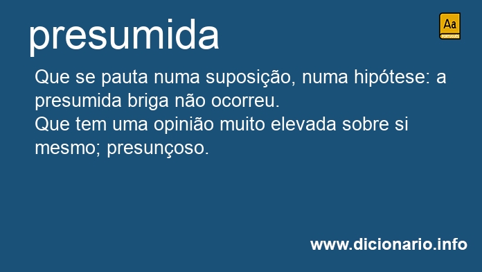 Significado de presumida