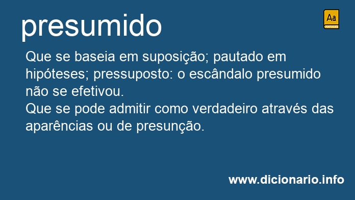 Significado de presumido