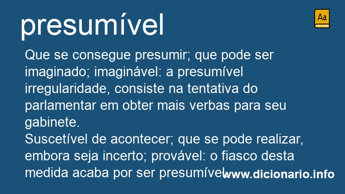Significado de presumveis
