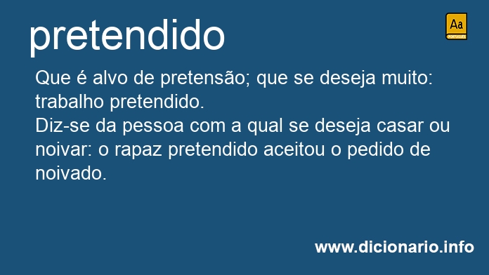 Significado de pretendido