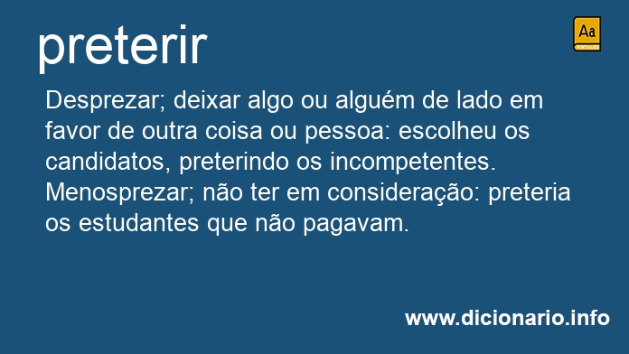 Significado de preterir