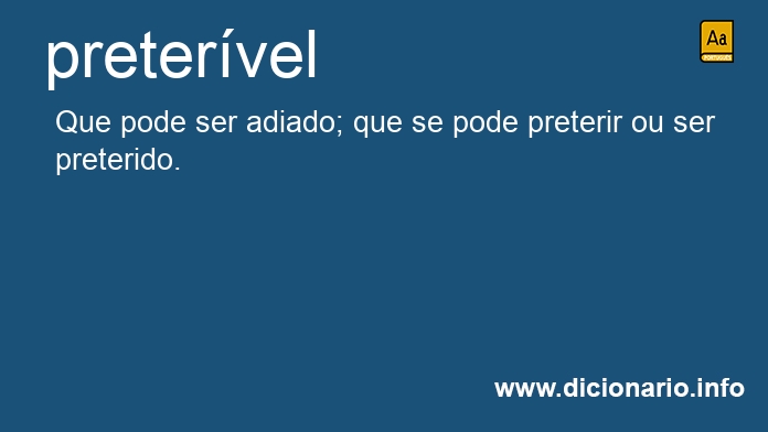 Significado de preterveis