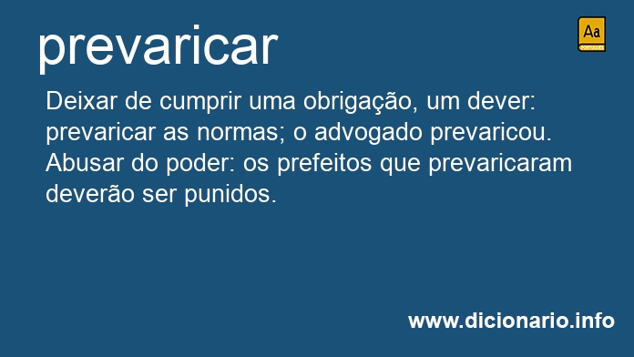 Significado de prevarica