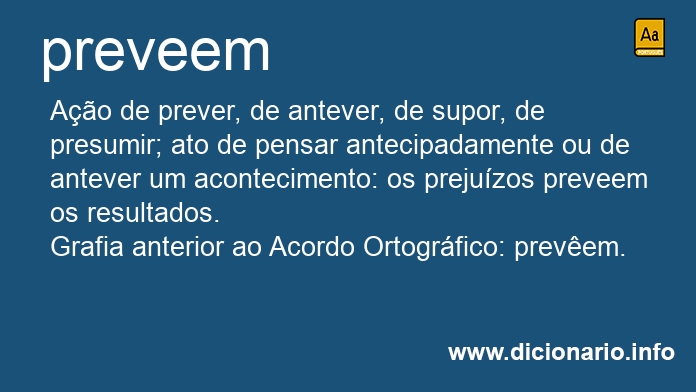 Significado de preveem