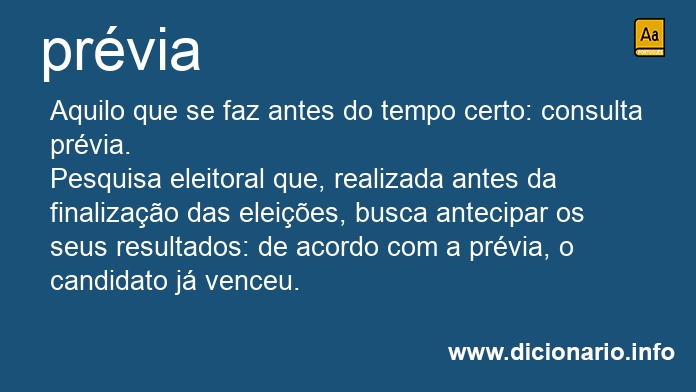 Significado de prvia