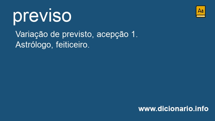 Significado de previsa
