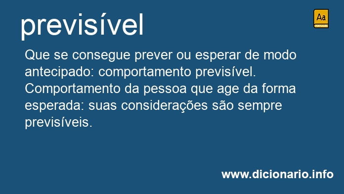 Significado de previsvel