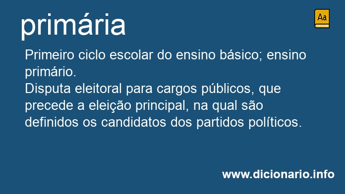 Significado de primrias