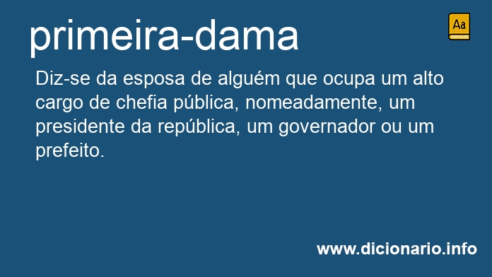 Significado de primeira-dama