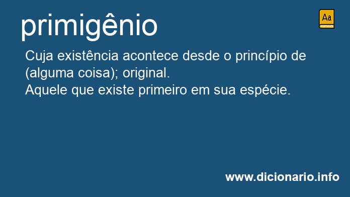 Significado de primignia