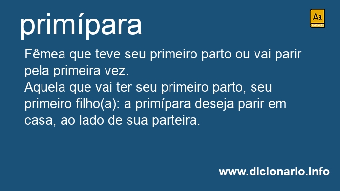 Significado de primpara
