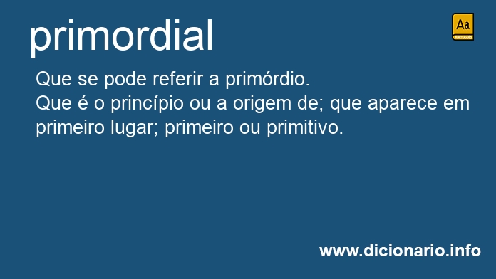 Significado de primordial