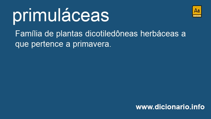 Significado de primulceas