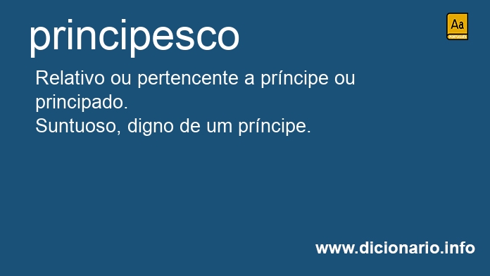 Significado de principesca