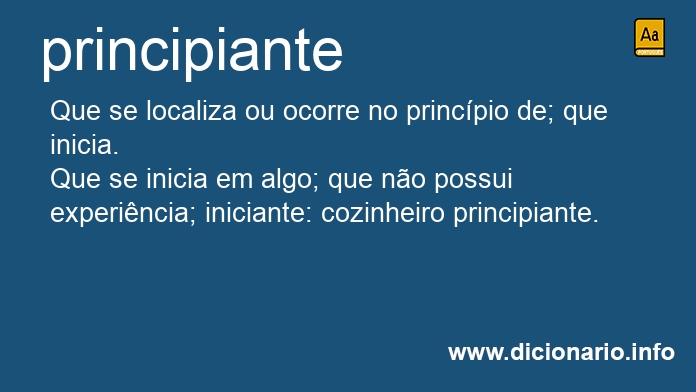 Significado de principiante