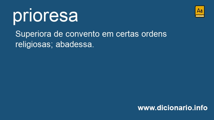 Significado de prioresa
