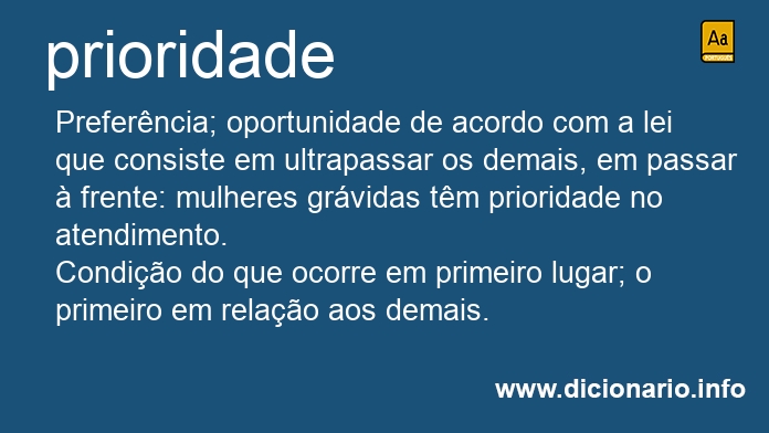 Significado de prioridade