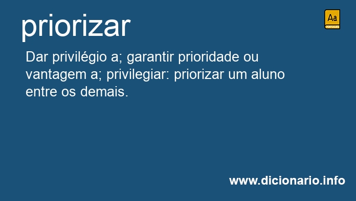 Significado de priorizava