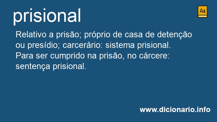 Significado de prisionais