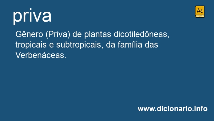 Significado de priva