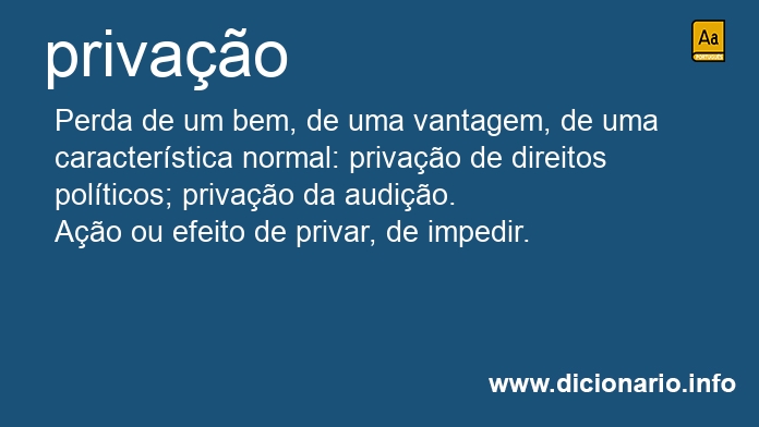 Significado de privao