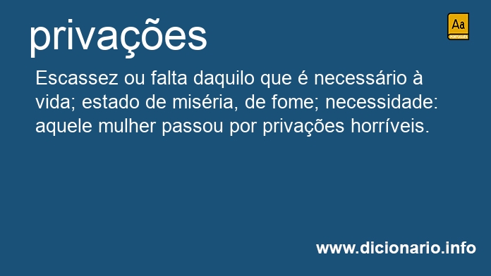 Significado de privaes