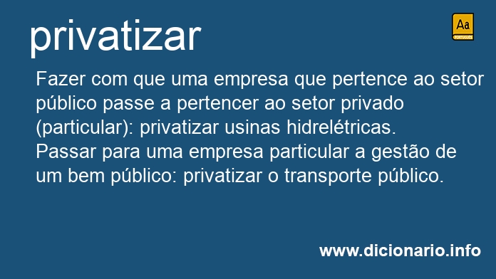 Significado de privatizando