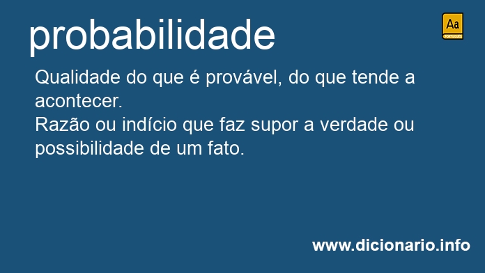 Significado de probabilidade