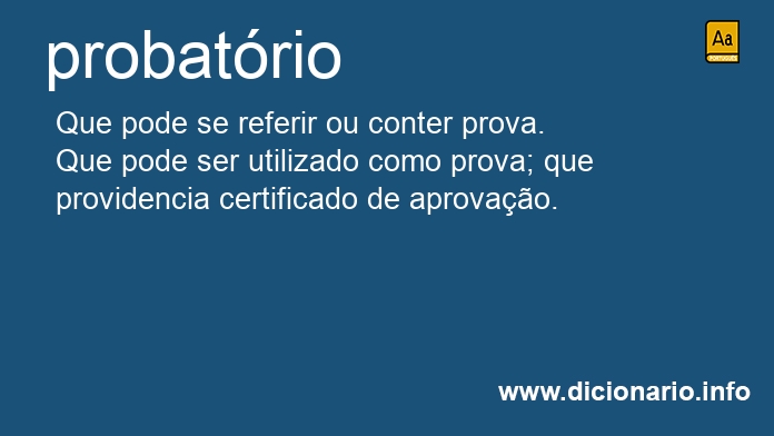 Significado de probatrios